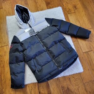 Super Triple Goose Polar Vortex Coat Men's Medium Puffer Black Gray NWT* READ!